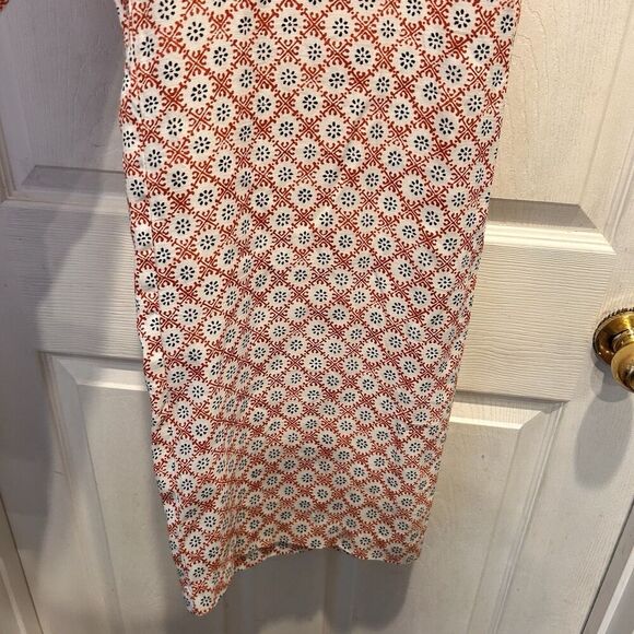 Ann Taylor Printed Wide Leg Palazzo Pants Women’s Size Medium Orange Beachy Boho - Picture 4 of 8
